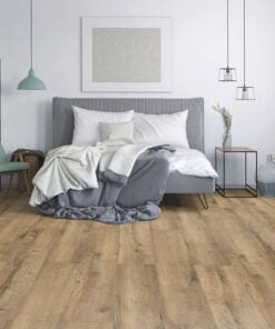 Slaapkamer met Classen 55816 Eiche Natur Grau XL laminaatvloer