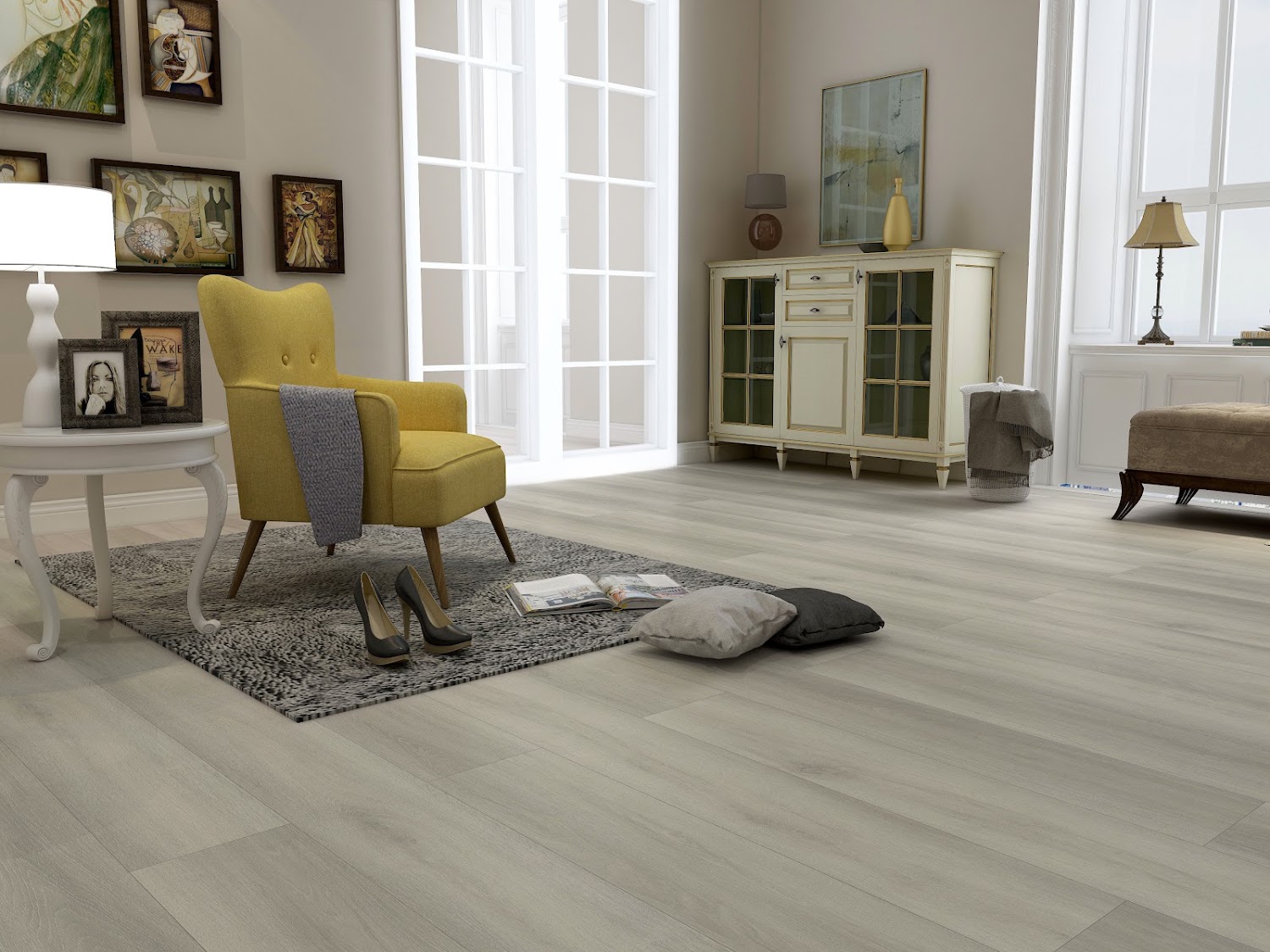 Magic Floors Rigido Plus 300 klik PVC in een interieur