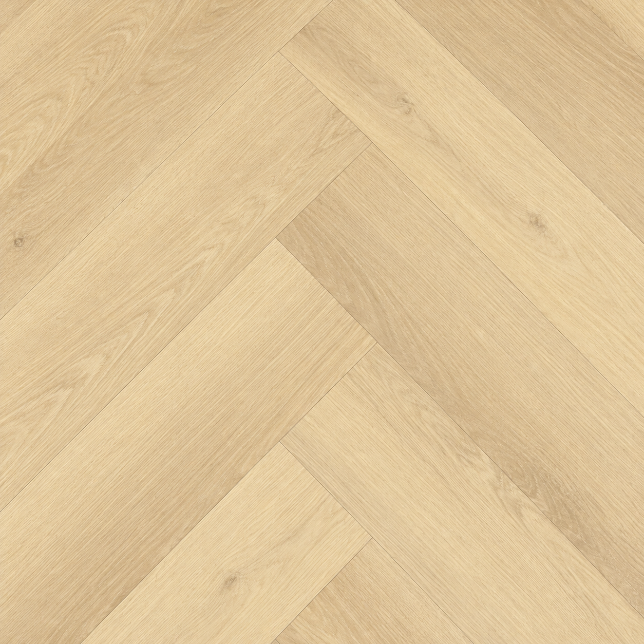 Beige eiken visgraat Directfloor met lichte eikenstructuur en visgraatpatroon