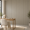 Akoestisch wandpaneel Linen Zand in een interieur – digitale sfeerimpressie