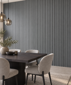 Akoestisch wandpaneel Slate Grijs in een interieur – digitale sfeerimpressie